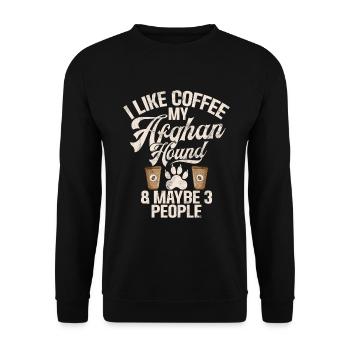 Afghan Hound Gifts - Unisex Sweatshirt - black - Front - Alina (178cm) & Michal (187cm)