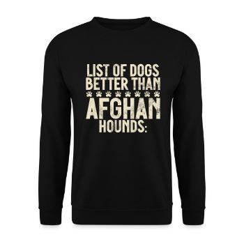 Afghan Hound Gifts - Unisex Sweatshirt - black - Front - Alina (178cm) & Michal (187cm)