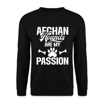 Afghan Hound Gifts - Unisex Pullover - Schwarz - Vorne - Alina (178cm) & Michal (187cm)