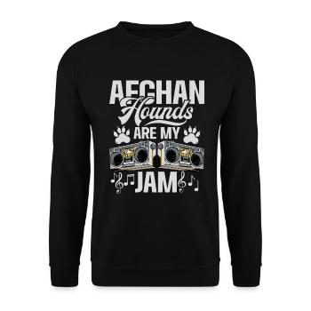 Afghan Hound Gifts - Unisex Pullover - Schwarz - Vorne - Alina (178cm) & Michal (187cm)