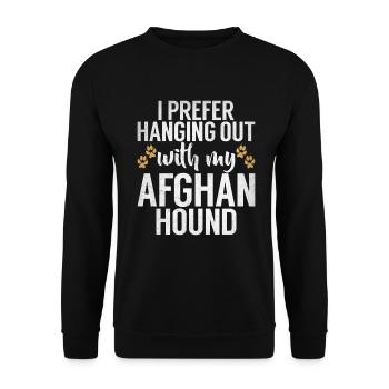 Cadeaux pour les chiens afghans - Sweat-shirt Unisexe - noir - Devant - Alina (178cm) & Michal (187cm)