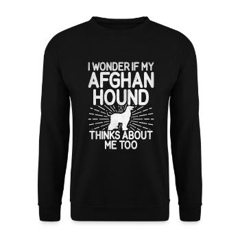 Afghan Hound Gifts - Unisex Pullover - Schwarz - Vorne - Alina (178cm) & Michal (187cm)
