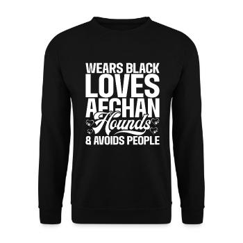 Cadeaux pour les chiens afghans - Sweat-shirt Unisexe - noir - Devant - Alina (178cm) & Michal (187cm)