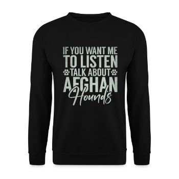 Cadeaux pour les chiens afghans - Sweat-shirt Unisexe - noir - Devant - Alina (178cm) & Michal (187cm)
