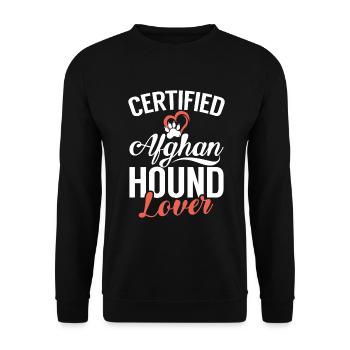 Afghan Hound Gifts - Unisex Sweatshirt - black - Front - Alina (178cm) & Michal (187cm)