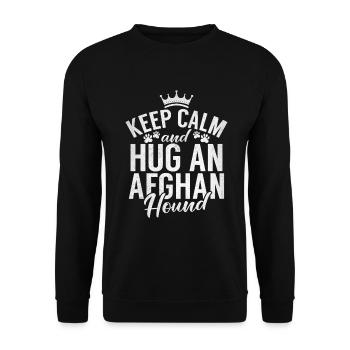 Afghan Hound Gifts - Unisex Pullover - Schwarz - Vorne - Alina (178cm) & Michal (187cm)