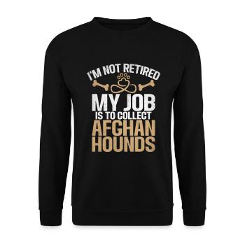 Afghan Hound Gifts - Unisex Pullover - Schwarz - Vorne - Alina (178cm) & Michal (187cm)