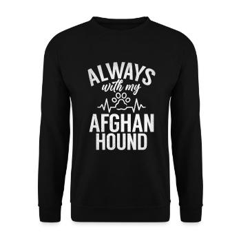 Afghan Hound Gifts - Unisex Pullover - Schwarz - Vorne - Alina (178cm) & Michal (187cm)