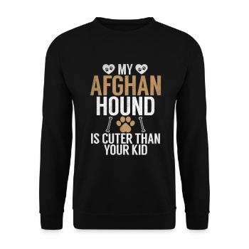 Afghan Hound Gifts - Unisex Pullover - Schwarz - Vorne - Alina (178cm) & Michal (187cm)