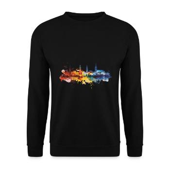 Rastatt - Unisex Pullover - Schwarz - Vorne - Alina (178cm) & Michal (187cm)