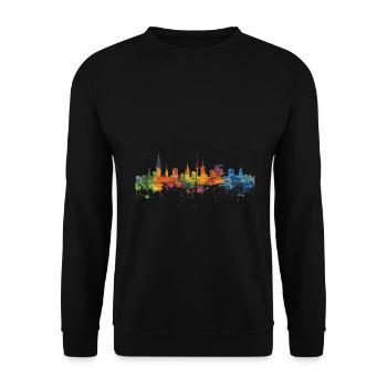 Remscheid - Unisex Sweatshirt - black - Front - Alina (178cm) & Michal (187cm)