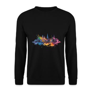 Reutlingen - Unisex Pullover - Schwarz - Vorne - Alina (178cm) & Michal (187cm)