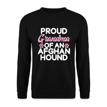 Afghan Hound Gifts - Unisex Pullover - Schwarz - Vorne - Alina (178cm) & Michal (187cm)