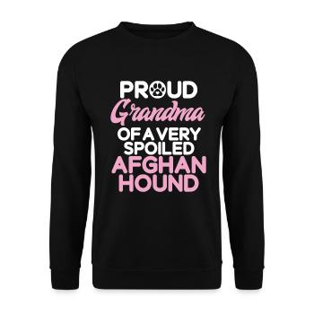 Afghan Hound Gifts - Unisex Pullover - Schwarz - Vorne - Alina (178cm) & Michal (187cm)