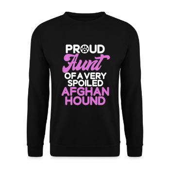 Afghan Hound Gifts - Unisex Sweatshirt - black - Front - Alina (178cm) & Michal (187cm)