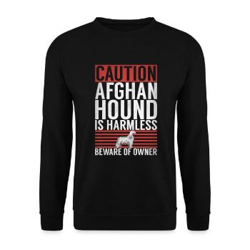 Afghan Hound Gifts - Unisex Sweatshirt - black - Front - Alina (178cm) & Michal (187cm)