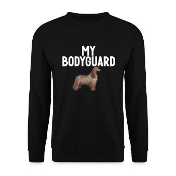 Afghan Hound Gifts - Unisex Sweatshirt - black - Front - Alina (178cm) & Michal (187cm)
