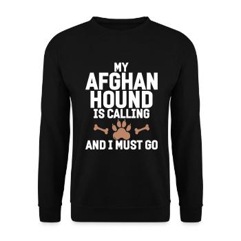 Afghan Hound Gifts - Unisex Pullover - Schwarz - Vorne - Alina (178cm) & Michal (187cm)