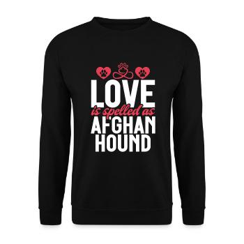 Afghan Hound Gifts - Unisex Pullover - Schwarz - Vorne - Alina (178cm) & Michal (187cm)