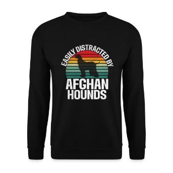Afghan Hound Gifts - Unisex Pullover - Schwarz - Vorne - Alina (178cm) & Michal (187cm)