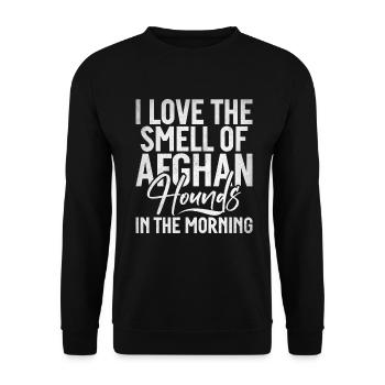 Afghan Hound Gifts - Unisex Sweatshirt - black - Front - Alina (178cm) & Michal (187cm)