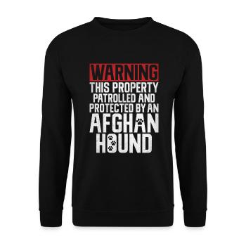 Afghan Hound Gifts - Unisex Sweatshirt - black - Front - Alina (178cm) & Michal (187cm)