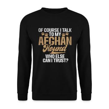 Afghan Hound Gifts - Unisex Pullover - Schwarz - Vorne - Alina (178cm) & Michal (187cm)