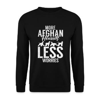 Afghan Hound Gifts - Unisex Pullover - Schwarz - Vorne - Alina (178cm) & Michal (187cm)