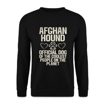 Afghan Hound Gifts - Unisex Sweatshirt - black - Front - Alina (178cm) & Michal (187cm)