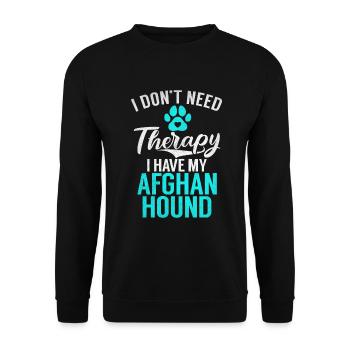 Afghan Hound Gifts - Unisex Pullover - Schwarz - Vorne - Alina (178cm) & Michal (187cm)