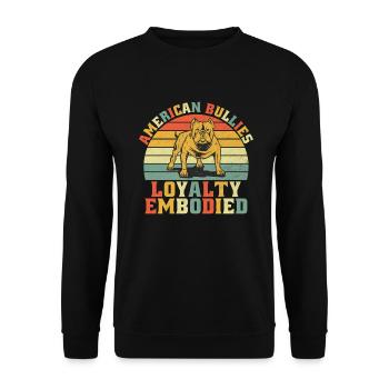 American Bully Gifts - Unisex Sweatshirt - black - Front - Alina (178cm) & Michal (187cm)