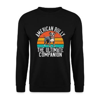 American Bully Gifts - Unisex Sweatshirt - black - Front - Alina (178cm) & Michal (187cm)