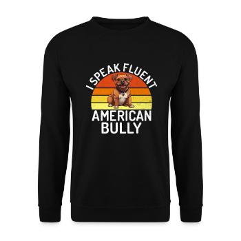 American Bully Gifts - Unisex Sweatshirt - black - Front - Alina (178cm) & Michal (187cm)