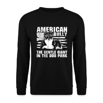 Cadeaux American Bully - Sweat-shirt Unisexe - noir - Devant - Alina (178cm) & Michal (187cm)