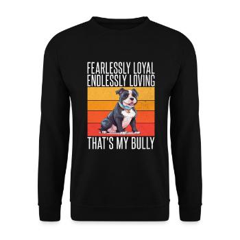 American Bully Gifts - Unisex Sweatshirt - black - Front - Alina (178cm) & Michal (187cm)