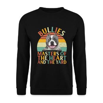 American Bully Gifts - Unisex Sweatshirt - black - Front - Alina (178cm) & Michal (187cm)
