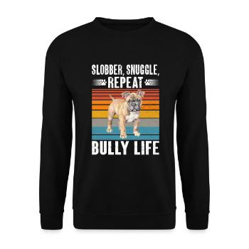 Cadeaux American Bully - Sweat-shirt Unisexe - noir - Devant - Alina (178cm) & Michal (187cm)