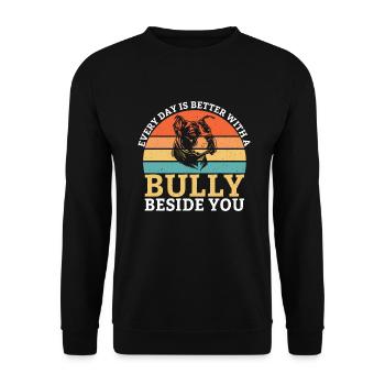 Cadeaux American Bully - Sweat-shirt Unisexe - noir - Devant - Alina (178cm) & Michal (187cm)