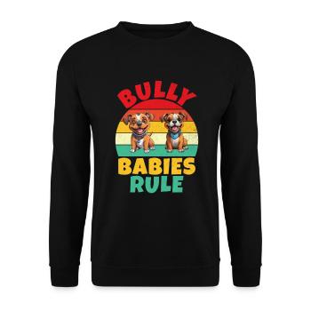 Cadeaux American Bully - Sweat-shirt Unisexe - noir - Devant - Alina (178cm) & Michal (187cm)