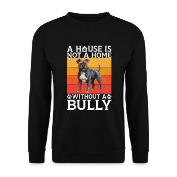 American Bully Gifts - Unisex Sweatshirt - black - Front - Alina (178cm) & Michal (187cm)