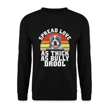 Cadeaux American Bully - Sweat-shirt Unisexe - noir - Devant - Alina (178cm) & Michal (187cm)