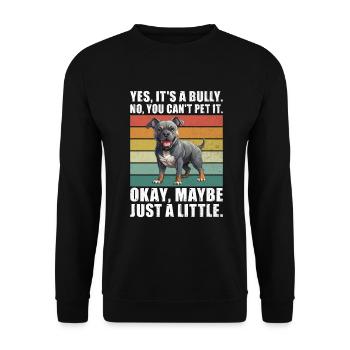 American Bully Gifts - Unisex Sweatshirt - black - Front - Alina (178cm) & Michal (187cm)