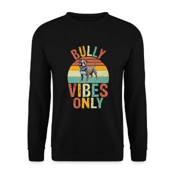 American Bully Gifts - Unisex Sweatshirt - black - Front - Alina (178cm) & Michal (187cm)