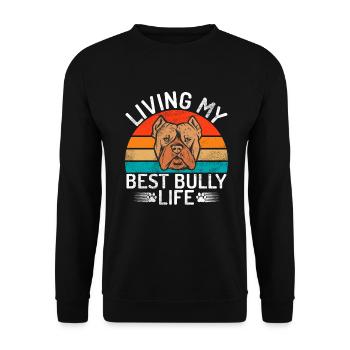 Cadeaux American Bully - Sweat-shirt Unisexe - noir - Devant - Alina (178cm) & Michal (187cm)