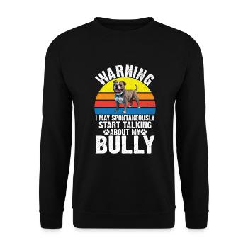 American Bully Gifts - Unisex Sweatshirt - black - Front - Alina (178cm) & Michal (187cm)