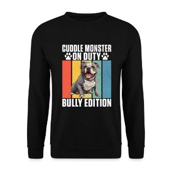 Cadeaux American Bully - Sweat-shirt Unisexe - noir - Devant - Alina (178cm) & Michal (187cm)
