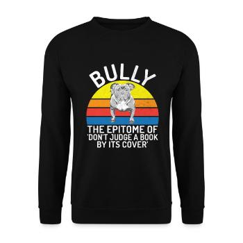 American Bully Gifts - Unisex Pullover - Schwarz - Vorne - Alina (178cm) & Michal (187cm)