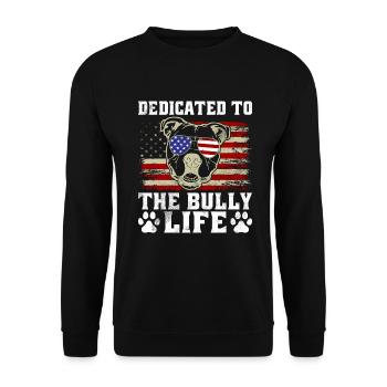 American Bully Gifts - Unisex Pullover - Schwarz - Vorne - Alina (178cm) & Michal (187cm)