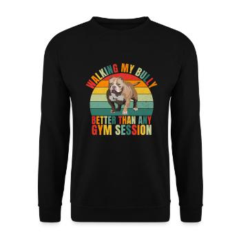 American Bully Gifts - Unisex Pullover - Schwarz - Vorne - Alina (178cm) & Michal (187cm)