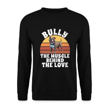 American Bully Gifts - Unisex Pullover - Schwarz - Vorne - Alina (178cm) & Michal (187cm)